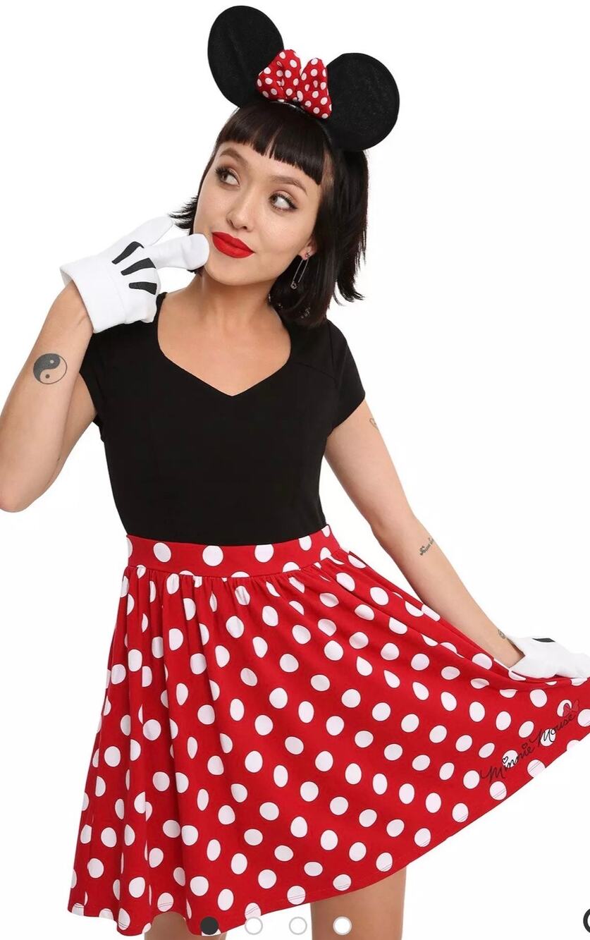 NEW Disney Hot Topic Minnie Mouse Dress Junior's Small Womens NWT
